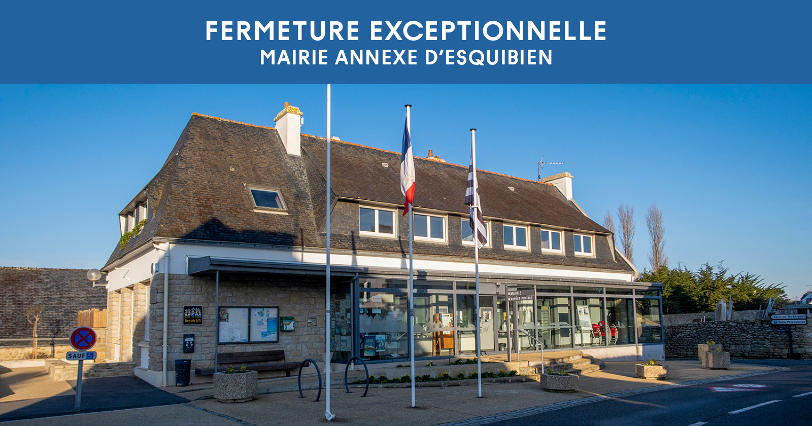 You are currently viewing Fermeture mairie annexe d’Esquibien mercredi 3 avril 2024